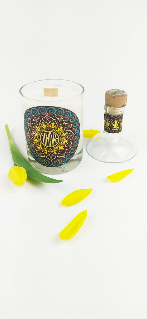 Candela in cera di soia - Bottleeden