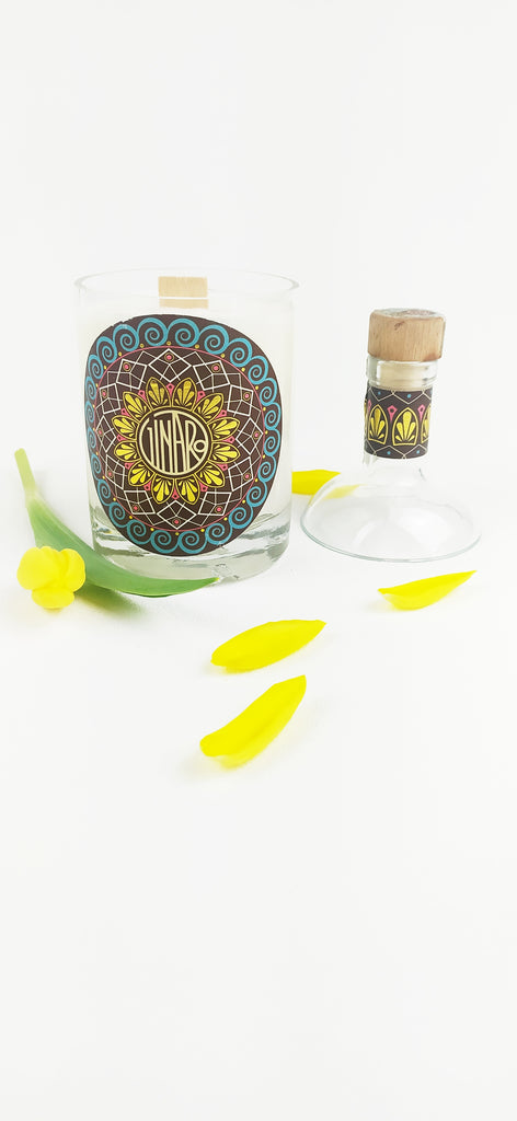 Candela in cera di soia - Bottleeden